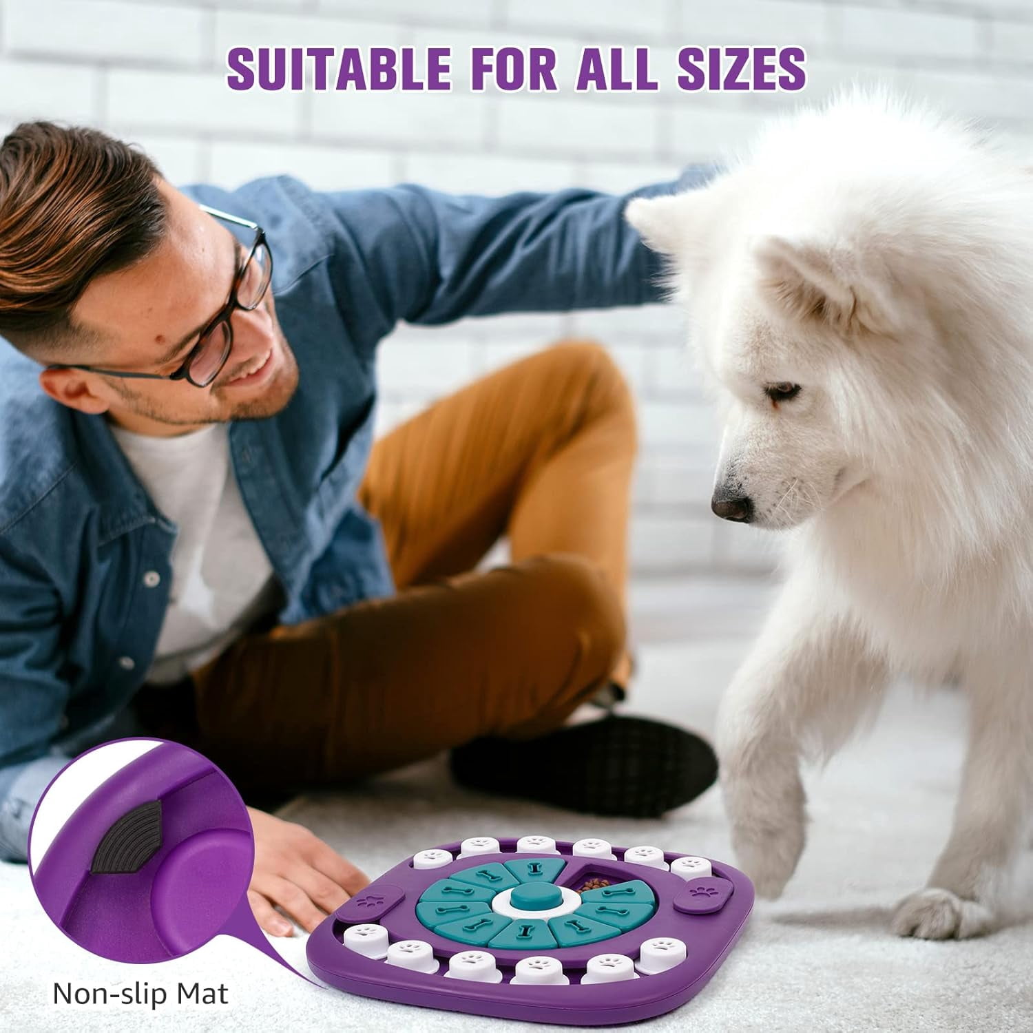 Dog Puzzle Toys, Interactive Treat Puzzle Dog Enrichment Toys for Large Medium Small Dogs