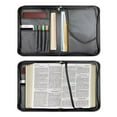 thumbnail image 4 of Personalized Pattern PU Leather Bible Bag Zipper Book Cover, Heavy Duty Protective Carrying Case Tote Organizer with Handle for Church and Study, 4 of 6