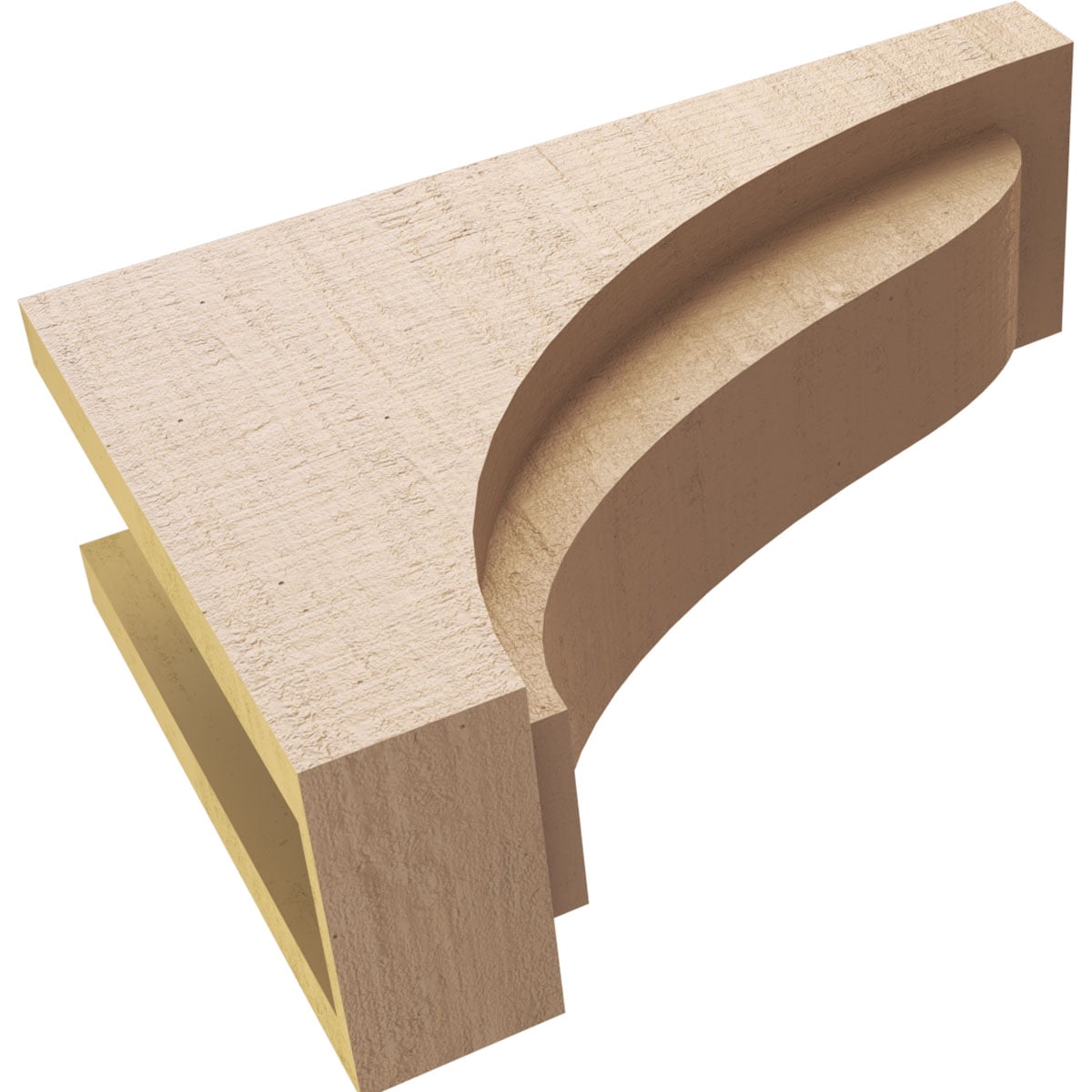 5"W x 15"D x 10"H Classic Helena Rough Cedar Woodgrain TimberThane Corbel, Primed Tan