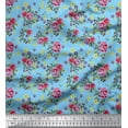 thumbnail image 1 of Soimoi Rayon Fabric Leaves & Floral Artistic Decor Fabric Printed Yard 42 Inch Wide, 1 of 1