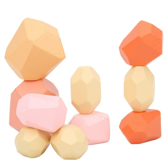 Juguete de piedras apiladas de madera BuyWeek Bloques de construcción