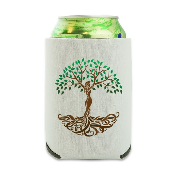 Tree of Life Mother Nature Can Cooler - Drink Sleeve Hugger Collapsible Insulator - Beverage Insulated Holder
