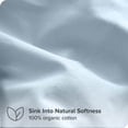 thumbnail image 3 of Bare Home Organic Cotton Duvet Cover Set, 300 Thread Count, Percale Weave, King/Cal King, Winter Blue, 3 of 5