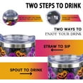 thumbnail image 6 of 40 oz Halloween Tumbler with Lid and Straw, Stainless Steel Insulated Flower and Pumpkin Tumbler 40 oz, Reusable Spooky Pumpkin Cup with Leak Proof Lid, Halloween Gifts for Women, 6 of 6