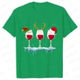 thumbnail image 1 of Camisetas navideñas de vino para mujer, ropa, camisetas divertidas de dibujos animados, camiseta de moda Kawaii, camisetas coreanas para mujer, camisetas navideñas para vino, 1 of 5