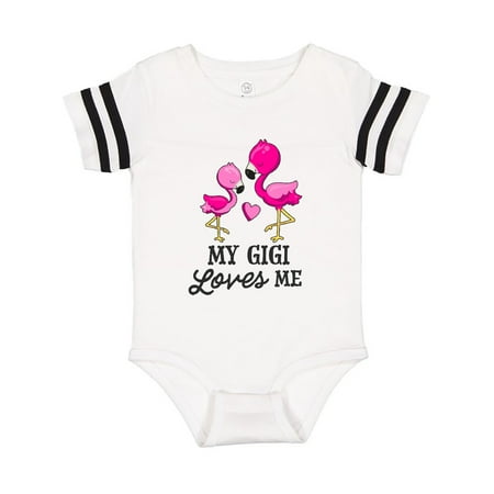 

Inktastic My Gigi Loves me with Two Flamingos Gift Baby Boy or Baby Girl Bodysuit
