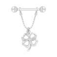 thumbnail image 2 of Nipple Ring,Geometrical Four leaf Clover Nipple Piercing Body Piercing Ring Masterfully Created, 2 of 9