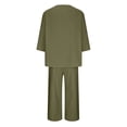 thumbnail image 5 of TAGOLD Womens Two Piece Outfits Sets,Women's Summer Loose 2 Piece Lounge Matching Sets Solid Outfits Round Neck 3/4Sleeve Tops Long Pants Tracksuits Suit, 5 of 5
