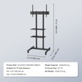 thumbnail image 3 of KFFKFF Mobile TV Stand Mobile TV Cart for 32"-70" TVs with Wheels & A Tray, 3 of 9