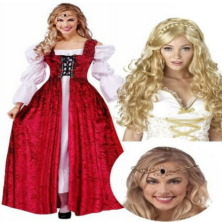 FAIRY TALE PRINCESS BRIDE BUTTERCUP COSTUME KIT-6-14