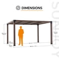 thumbnail image 4 of Sunjoy Outdoor Pergola 10 x 12 ft. Steel Frame Pergolas with Nature Wood Grain Finish for Patio, Garden and Backyard Activities, 4 of 10