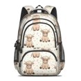 thumbnail image 2 of Highland Cow and Dot Print Backpack for School, Cute School Bag with Adjustable Shoulder Straps and Padded Back, 16.9"x12.6"x5.9", 2 of 5