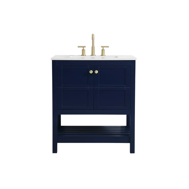 30 inch Single Bathroom Vanity in Blue