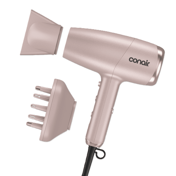 INFINITI PRO CONAIR Frizz-Free Hair Dryer with Ionic Control, Rose Gold