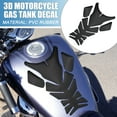 thumbnail image 2 of Calcomanía universal para tanque de gasolina de motocicleta 3D 7.76''x5.63'' Protector de almohadilla para tanque de combustible negro, 2 of 7