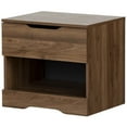 thumbnail image 3 of 4 PC Queen Platform Bedroom Set with Dresser and 2 Nightstands in Natural Walnut, 3 of 8