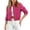 Hot Pink, variant on Cropped Jacket Women Button Down Long Sleeve Casual Outwear Button Down Varsity Jackets