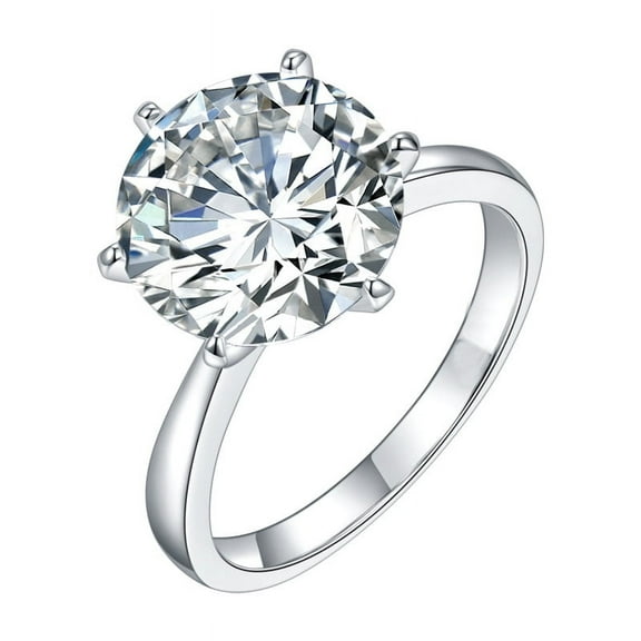 5/8/10 Carat Moissanite Rings for Women D-Color Clarity Moissanite Wedding Rings Set for Bridal Simulated Diamond Promise Ring Fiancee Lab Grown Diamond Travel Rings for Lady
