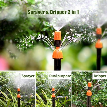 Garden Drip Irrigation System 10 Pcs Sprayer & Dripper Kit 25 Meters ...