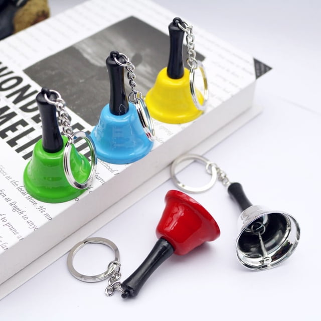 Campana de metal con base de metal de 75 mm de diámetro y 130 mm de altura accionada manualmente, material de protección del medio ambiente cromado