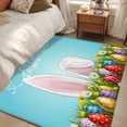 thumbnail image 5 of Easter 3'x5' Washable Rug, Bunny Colorful Eggs Spring Floral Botanical Non-Slip Area Rugs for Entryway Kitchen Classroom, StainResistant Dorm Throw Carpet, Low Pile Soft Indoor Floor Mat, 5 of 9