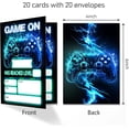thumbnail image 2 of Gamer Birthday Invitations, Video Game Birthday Party, Gaming Party Decorations, Birthday Party Invitations For Boys Girls, Kids Birthday Invitations, 20 Cards with 20 Envelopes.(117), 2 of 4