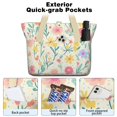 thumbnail image 2 of Tote Bag for Women - Pioneer Flower Shoulder Bag - Large Utility Work Duffle Bag with Zipper Handbag for Travel, Work, Sprots, 2 of 5