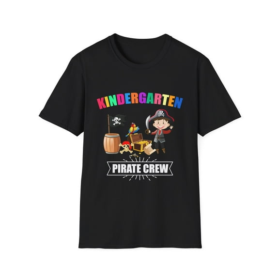 Novelty Nursery School Educators Kindergarten Pirate Adventure Hilarious Kinder Garden Student Teachers Adventure Playful Unisex Softstyle T-Shirt
