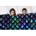 thumbnail image 2 of Reptile Skin Throw Blanket 3D Seamless Texture of Dragon Scales Decorative Soft Warm Cozy Flannel Plush Throws Blankets for Bedding Sofa Couch 40 X 50 Inch, 2 of 6