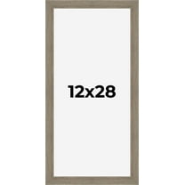 12x28 Frame Gray Barnwood Rustic Solid Wood Picture Frame | 1.5 Inch Moulding Width | Includes UV