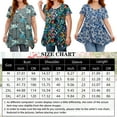 thumbnail image 4 of Sprinmer Plus Size Blouses for Women Short Sleeve Crew Neck Tunic Tops Summer Casual Loose Fit Tee M-3XL, 4 of 7