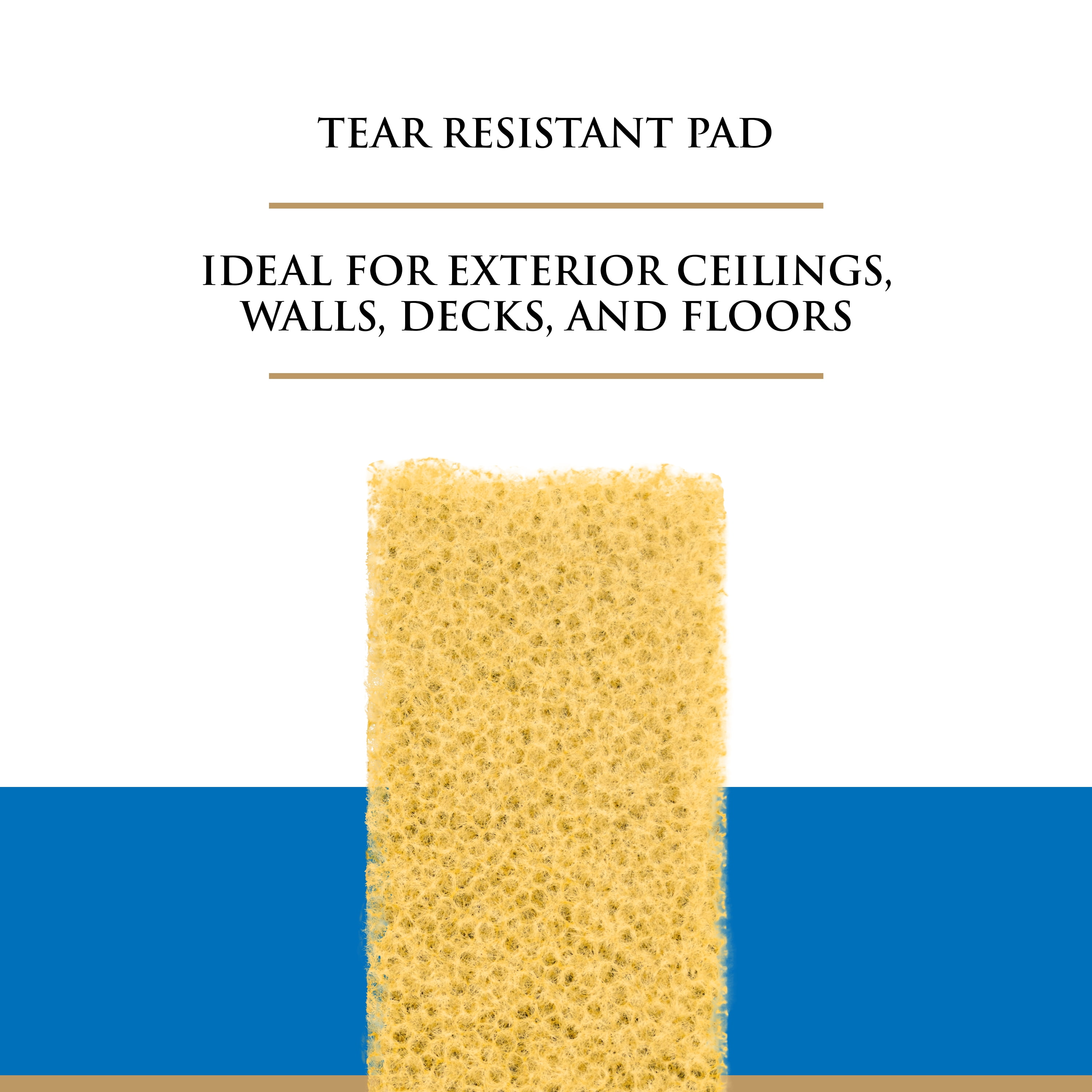 (2 pack) Linzer PRO STAINER 9" Stain Pad Refill for All Stains on Rough Outdoor Surfaces