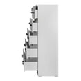thumbnail image 2 of Pemberly Row Commode Haute en Bois à 5 Tiroirs pour Chambre, Blanche, 2 of 16