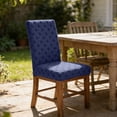 thumbnail image 4 of 2 Pack - Chair Cover Set of 2 - Thickened Jacquard Fabric, Elastic & Retractable Design, Dirtproof Protection, Polyester Material, Blue, JKODE, 4 of 8