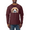 Maroon, variant on Beagle Dog Animal Lover Mens Long Sleeve Shirt