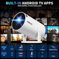 thumbnail image 2 of Projector with WiFi 6 &  5.4, 1080P Support Auto  180 °   Rotatable Portable Home Theater, 2 of 8