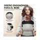thumbnail image 4 of Mochila Cangurera Para Bebé Ergonómica, 4 Formas De Porteo Malubero Gris, 4 of 5