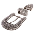 thumbnail image 2 of Western Rhinestone Belt Buckle Set for Replacement or Leather Craft 1-1/2", 2 of 2