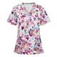 thumbnail image 1 of Blusa de uniforme de trabajo con cuello en V y manga corta para mujer, informal, sexy, de verano Pompotops hkajfhjk469476, 1 of 3