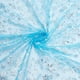 thumbnail image 1 of Tela de tul con estampado de copos de nieve, 1 yarda, 63 pulgadas, organza azul transparente con estampado de copos de nieve en lámina plateada., 1 of 6