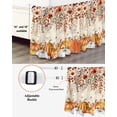 thumbnail image 3 of Thanksgiving Pumpkin Bed Skirt Queen Size 18 Inch Drop, Eucalyptus Leaves Flowers Retro Texture Wrap Around Dust Ruffle Bedskirts, Wrinkle & Fade Resistant Easy Fit Bedskirt with Adjustable Elastic, 3 of 8