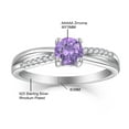 thumbnail image 5 of Inpasne Infinity Promise Ring for Her 925 Sterling Silver Engagement Ring Wedding Eternity Anniversary Statement Ring Amethyst Ring February Birthstone Jewelry Gifts for Women Size 10, 5 of 6