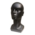 thumbnail image 1 of Male Head Mannequin Mannequin Stand Multipurpose Stable Base Display Black, 1 of 9