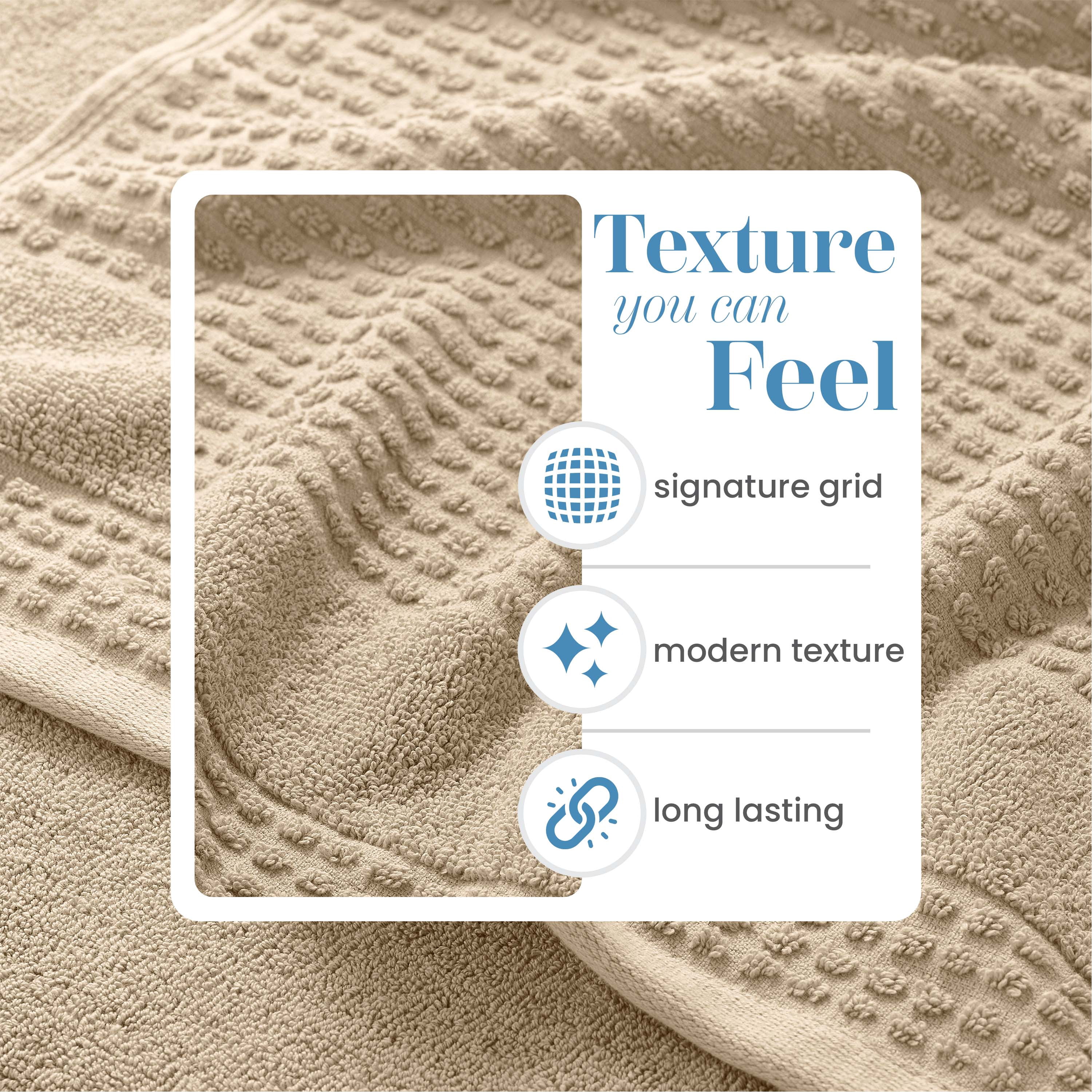 Martex Expression Air Sculpted 6-Piece Towel Set, Sand
