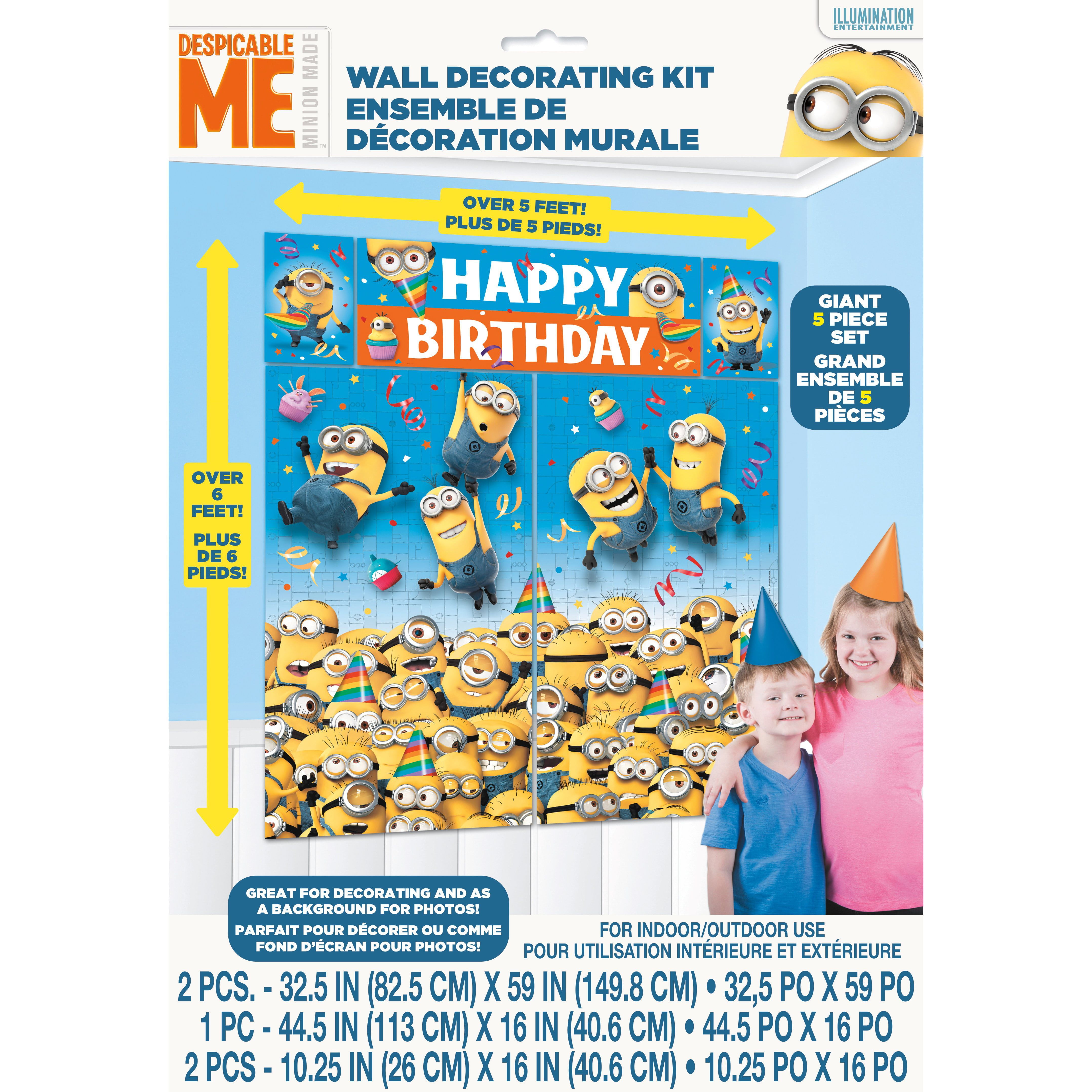 Despicable Me Scene Setter Photo Backdrop Wall Decorating Kit Walmart Com