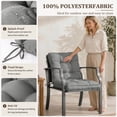 thumbnail image 4 of Kimunuk Outdoor Chair Cushions Set of 4, 42 x 21 x 4 in Non Slip Porch Swing Cushion Seat Back Cushions with Ties for Indoor Patio Rocking Chair, Light Grey, 4 of 7