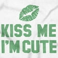 thumbnail image 2 of Kiss Me I'm Cute Saint Patricks Day Womens Plus Size Graphic Tank Top Brisco Brands 2X, 2 of 5