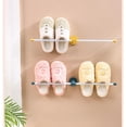 thumbnail image 3 of Storage Rack Clothing Holder Puncture-free No Drill Handily Install Convenience Multipurpose Sundries Mount Home Supplies White, 3 of 9