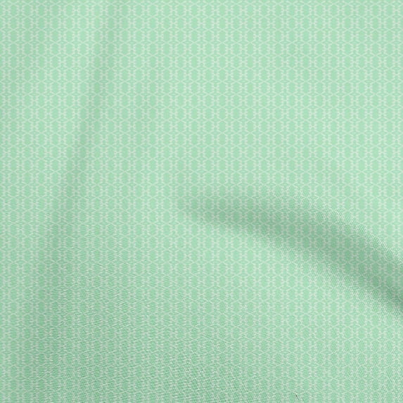 oneOone Viscose Jersey Sea Green Fabric Ikat Texture Craft Projects Decor Fabric Printed By The Yard 60 Inch Wide