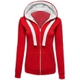 thumbnail image 1 of Chaquetas para mujer Manga larga Patchwork Color sólido Con capucha Cremallera Casual Sport Coat Odeerbi ODB-3, 1 of 6